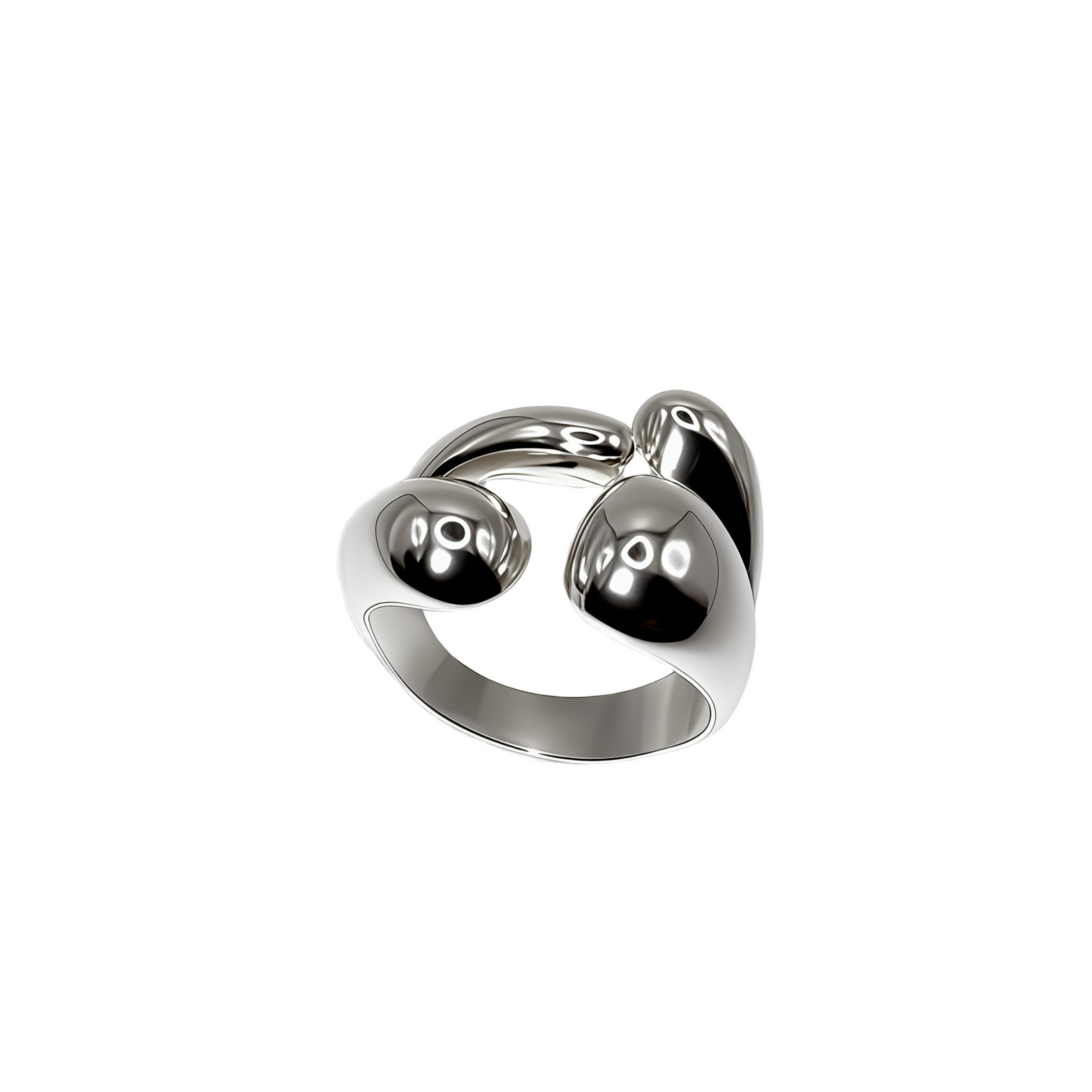 Contemporary Wide Silver Rings