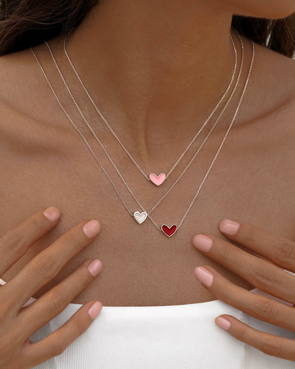 Colorful Heart Necklace Collection